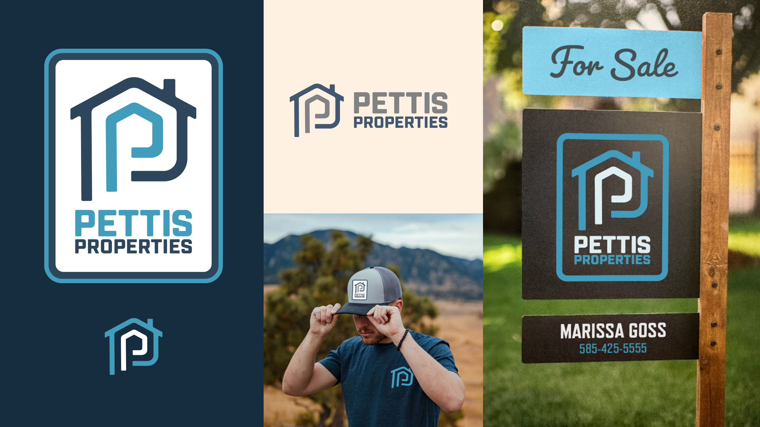 Realtor Logo Design brand design corporate home ownership logo design pennsylvania property management realtor trucker cap