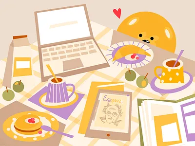 Brunch adobe adobe illustrator ai animals breakfast brodsky brunch coffee color design digital dog draw food graphic design home illustration ipad lunch vector