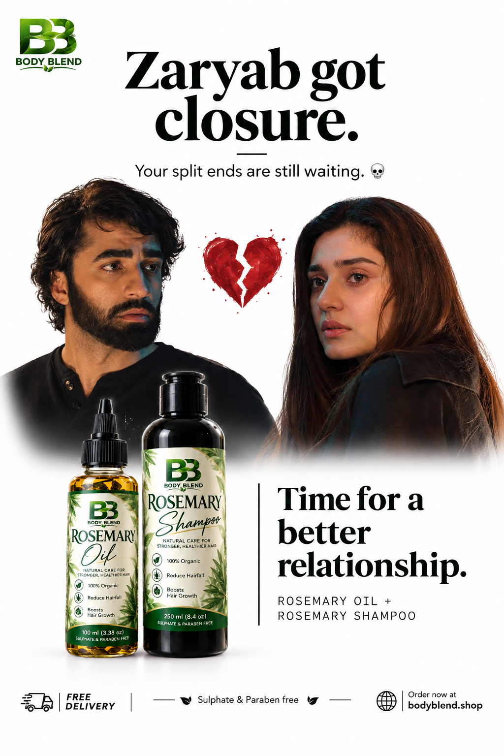 Relatable marketing × Visual storytelling abubakar artdirection beautybranding bodyblend brandidentity creativeadvertising darenijaat digitalmarketing emotional branding emotionalbranding graphicdesign haircare mememarketing minimalistdesign packagingdesign pop culture marketing popculturemarketing productdesign socialmediadesign visualbranding