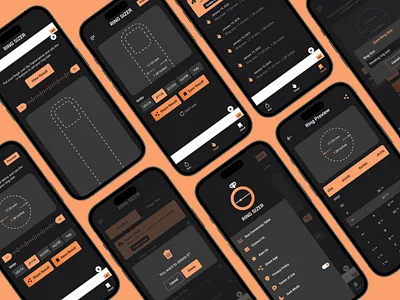Ring Sizer App app branding figma ios ui ux