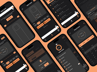 Ring Sizer App app branding figma ios ui ux