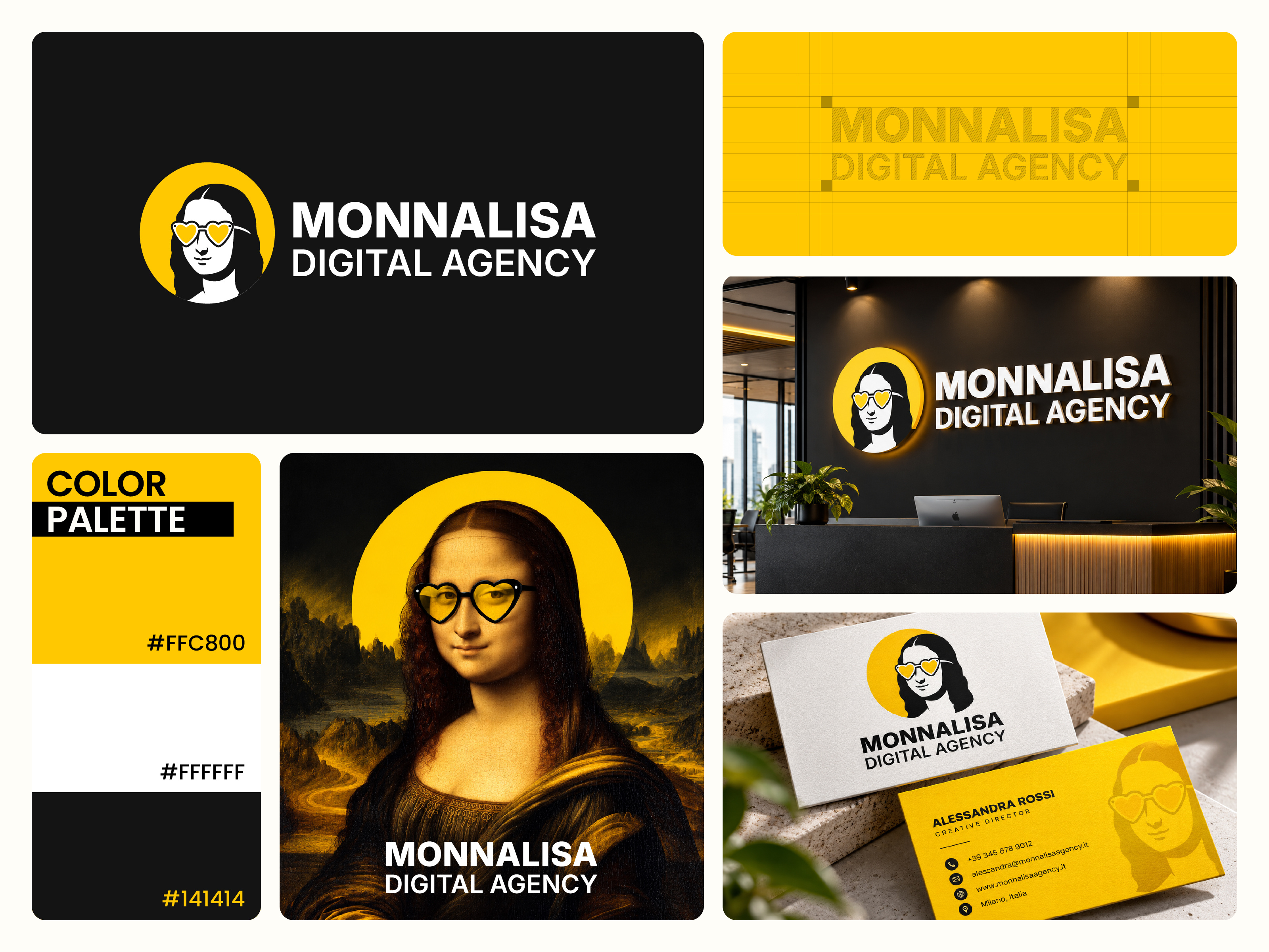 Monnalisa Digital Agency — Creative Branding & Visual Identity agency branding bold branding brand identity branding character branding creative agency creative wisdom digital agency branding digital branding illustration illustration logo logo design logo mark marketing mascot logo modern branding visual identity