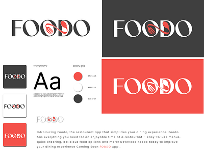 Foodo Food branding designing food logo graphic design logo