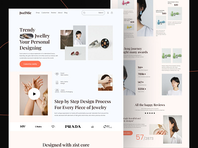 Jewellery Shop - Landing Page design ecommerce fashion jewellery jewelry landing page minimal online store shop store ux web website