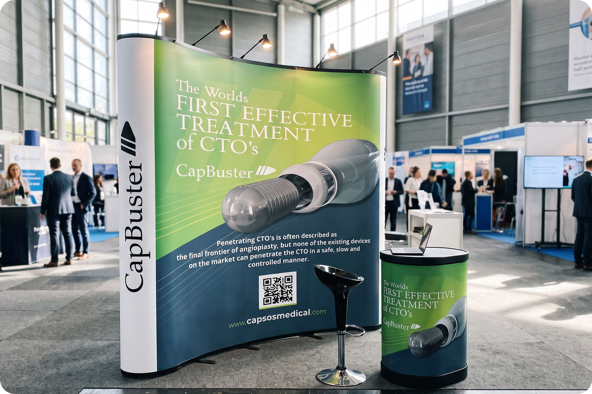 Medical Exhibition Booth Design | CapBuster Trade Show Display b2b marketing backdrop design booth graphics corporate branding display design event branding exhibition booth exhibition design graphic design healthcare branding healthcare marketing large format print marketing collateral medical booth design medical device medical exhibition medical technology product presentation trade show display trade show graphics