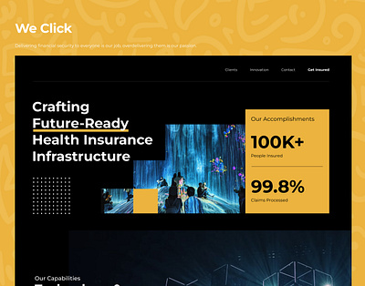 We Click Website design landing page product design ui ux