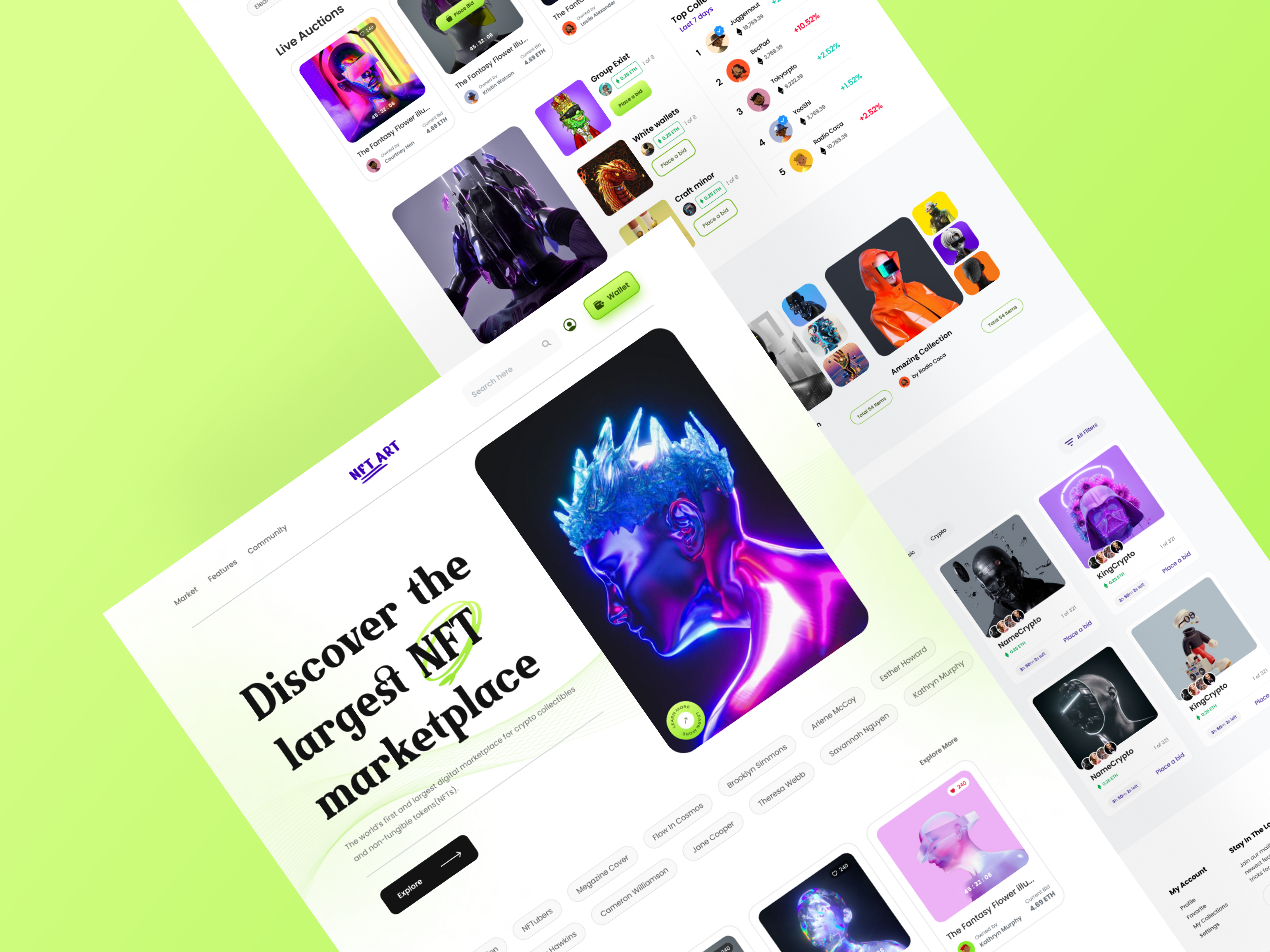 NFT Landing Page by Jabel | UIUX & Web Design on Dribbble