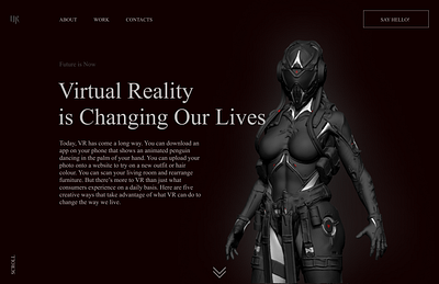 VR website graphic design ui ux