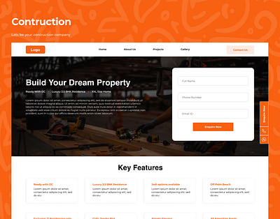 Construction Website Design design graphic design product design ui ux