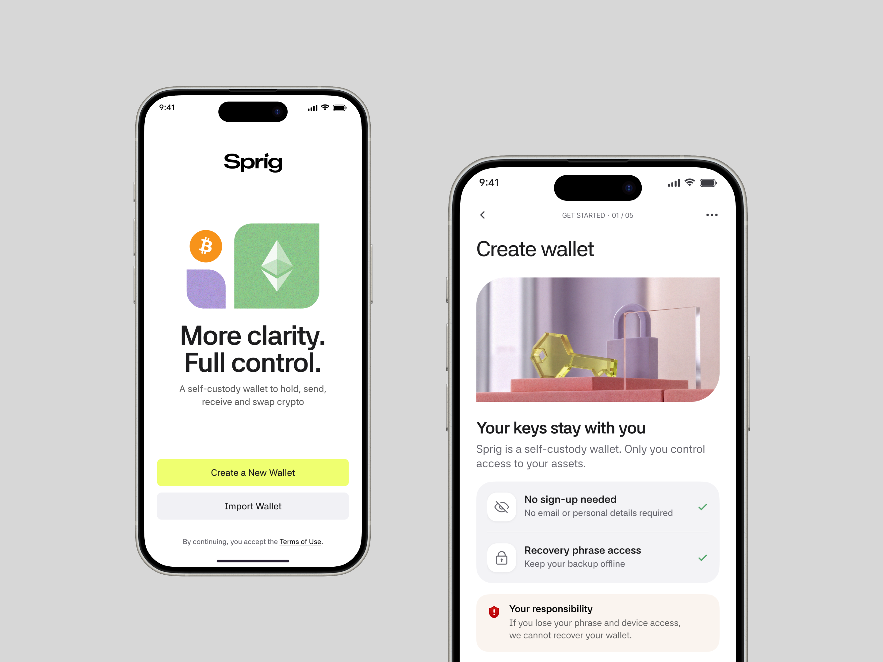 Sprig Wallet App app crypto ui wallet