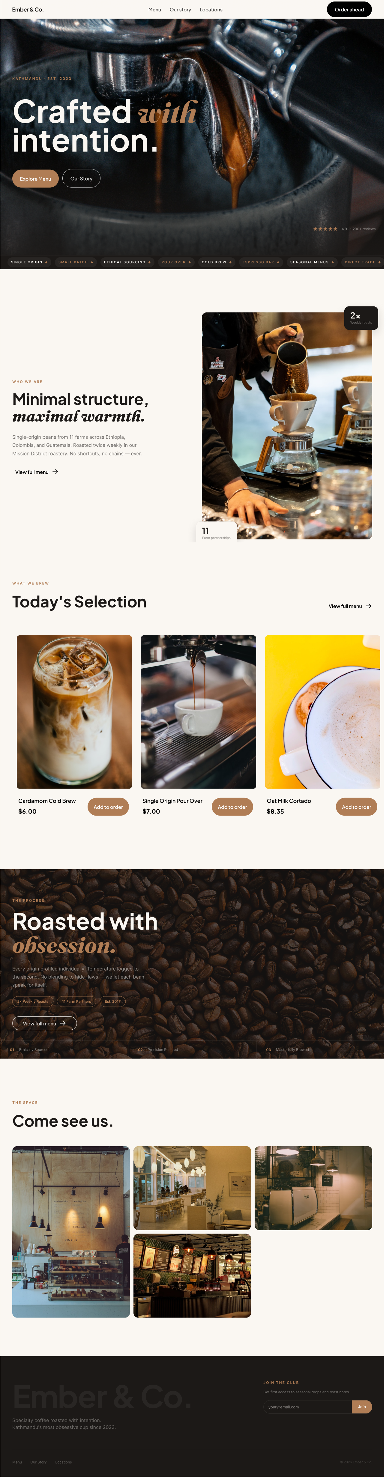 Ember & Co. graphic design ui