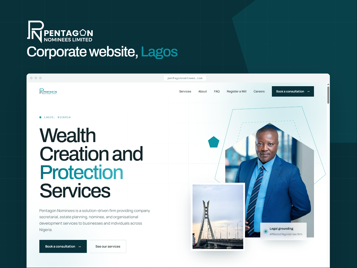 Pentagon Nominees Services Limited branding elementor ui wordpress