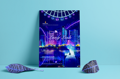 Glittering Night At Da Nang City | Poster Design graphic design illustration poster