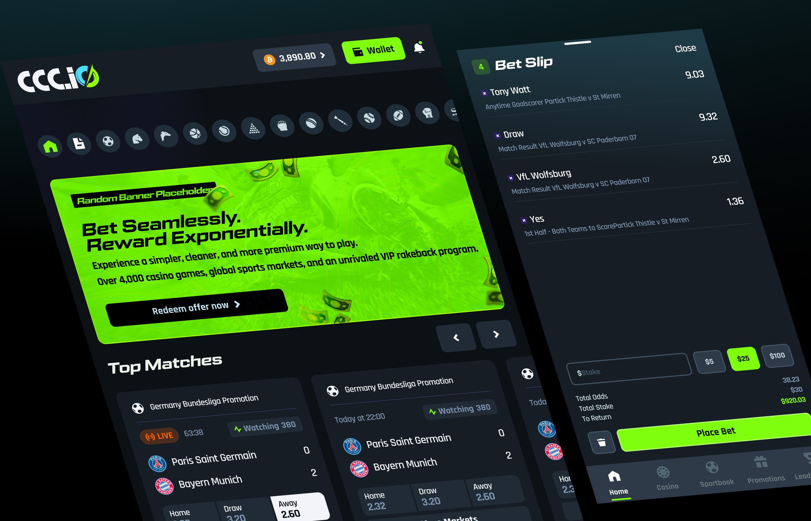 CCC IO Sportsbook & Betslip UX/UI betslip design betslip ui betting platform betting ui casino ui crypto casino crypto design design system digital product gaming ui odds interface product design ragebite sports betting sportsbook design sportsbook ui user experience user interface ux ui design web3 design
