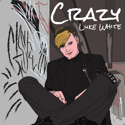 Cover Artwork: Vector Illustration for Luke White's album cartoon coverart graphic design illustration vector