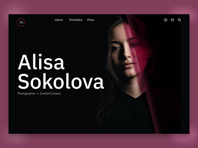 website for a photographer branding design ui веб дизайн