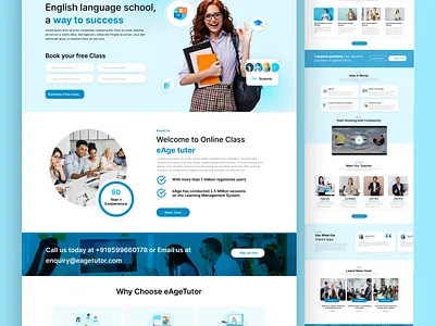 Online Education website design adobe photoshop adobe xd design educational website design figma graphic design illustrator landing page design online course website template design ui uiux ux web design website website design website mockup