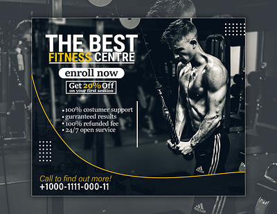 fitness center ad post design for social media! facebook ad facebook post fitness post gym post instagram ad instagram post social media ad post design social media design