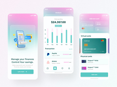 Mobile Banking App app app ui banking app branding design dribbble shot finance app fintech app mobile app money management app money transaction app newest online banking online transaction popular product design trendy ui uiux ux