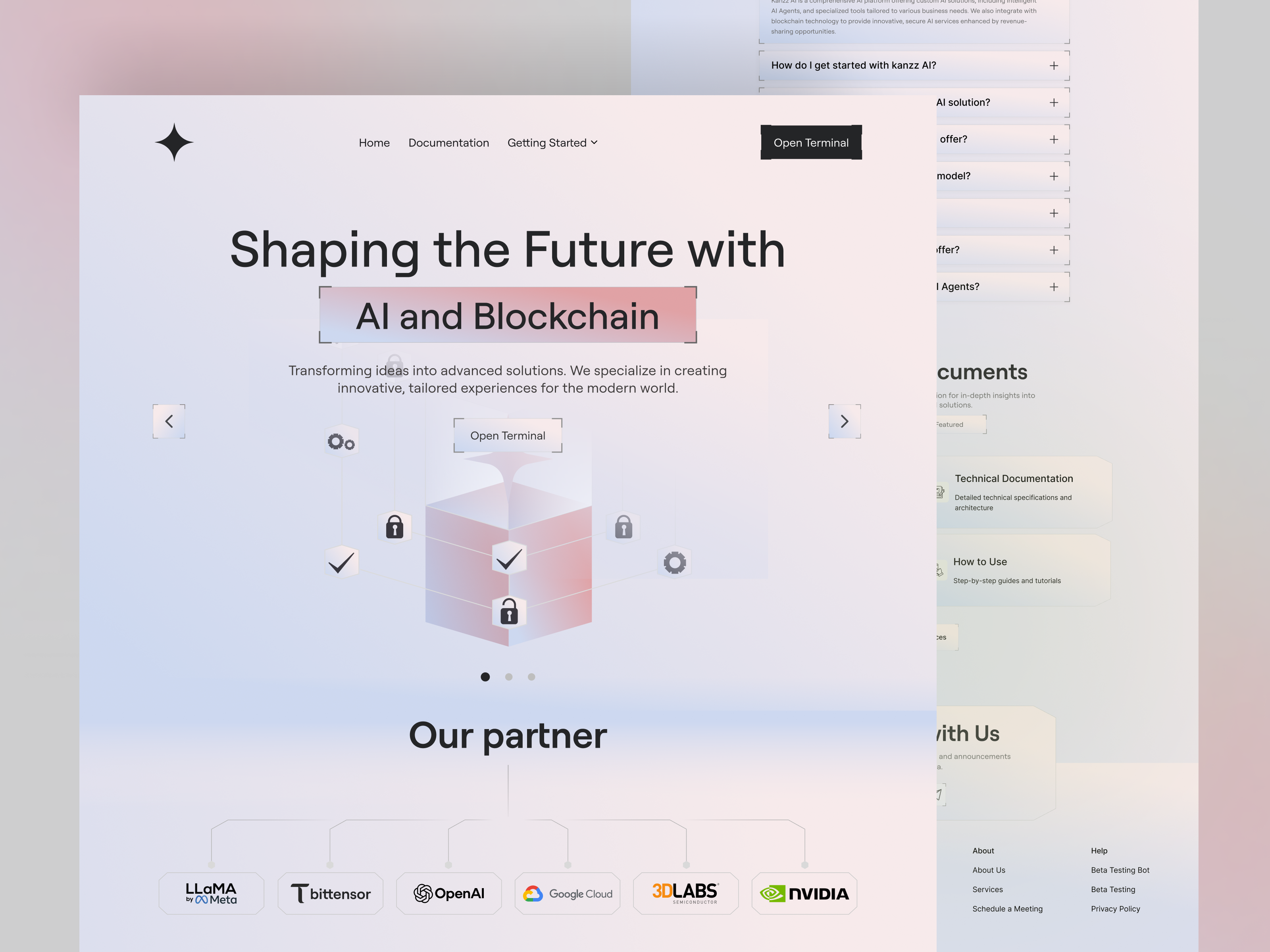 AI-Blockchain Website ai agent ai blockchain website ai landing page ai website ai website ui blockchain blockchain landing page blockchain ui blockchain website crypto landing page decentralized web design