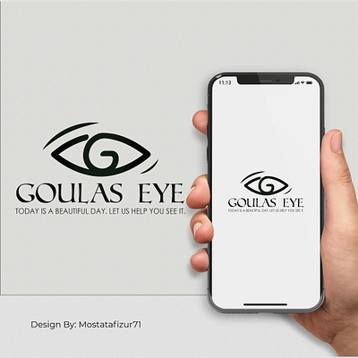 GOULAS EYE LOGO branding design graphic design illustration logo logo design modern logo design ui vector website