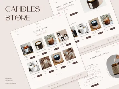 Candle store | E-commerce candles design e commerce figma logo online store ui ui design ux webdesign website website design
