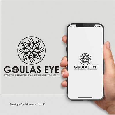 Goulas Eye Logo branding design graphic design illustration logo logo design modern logo design ui vector website