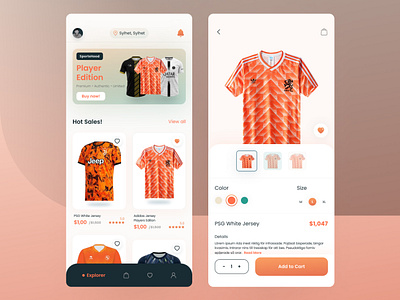 SportsHood Mobile App android branding colorful design ecommerce ios mobile app product design smart sports stunning typography ui ux visual design
