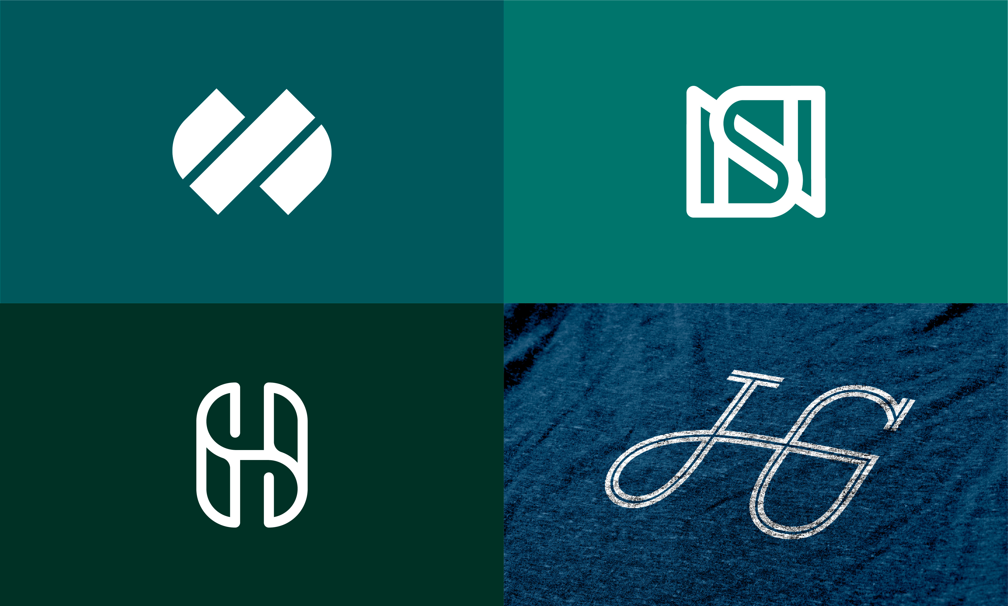 Various monograms branding identity logo design logo icon monogram personal mark typography