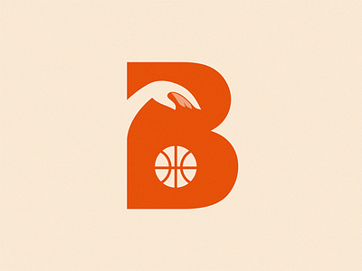 Basketball letter B b basketball letter logo