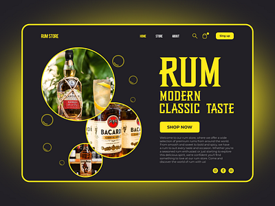 RUM STORE alcohol design rumstore ui ux web design