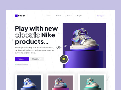 Shoe web design concept 3d animation application branding design ecommerce graphic design illustration logo mobile shoe shopping store trend ui vector web web design