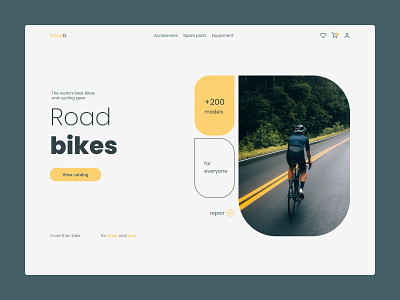 Online Bicycle Shop bike bikes shop design online store repair bikes road travel ui ux web design