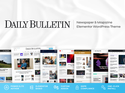 Daily Bulletin – Magazine & Newspaper WordPress Theme blog design cmsmasters cmsmastersdesign design editorial web design editorial website elementor magazine magazine web design magazine wordpress theme newspaper newspaper wordpress theme website design wordpress wordpress theme