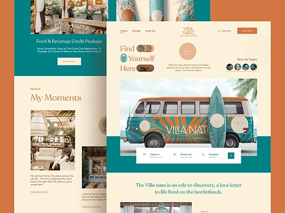 Villa Natu Resort Website. boooking branding design dribbble2023 holiday home page hotel app landing page orix reservation resort room booking sajon traveling web web design web marketing webdesign website website design