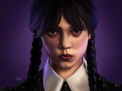 Wednesday Addams - Digital Painting character design character painting digital art digital illustration digital painting illustration painting