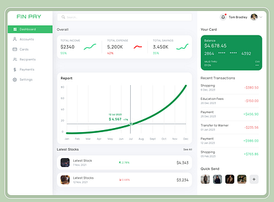 FINPAY Dashboard app branding dashboard design fintech graphic design illustration logo typography ui ux vector web design webpage