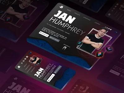 Personal Portfolio Website 3d branding design illustration mobile responsive portfolio typography ui