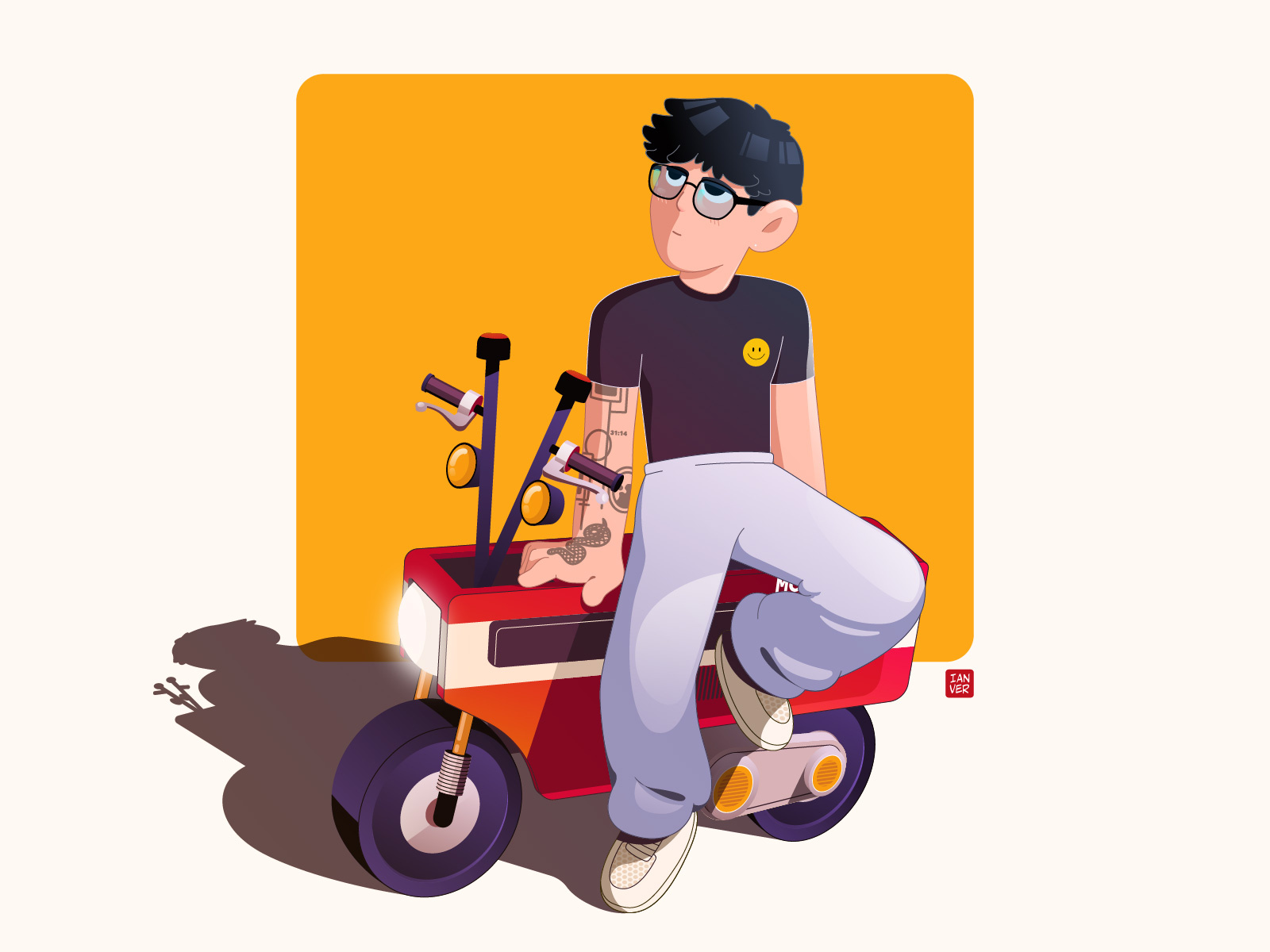 Motocompo 2d illustration character character design illustrator tech illustration vector illustration visual art