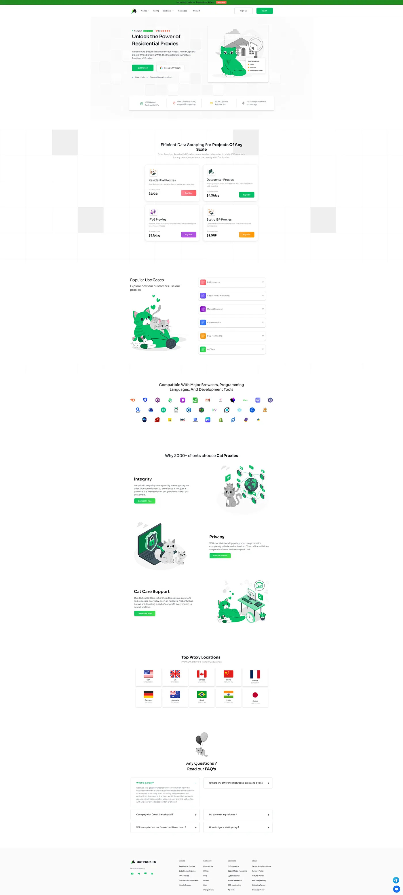 CatProxies — Website & Customer Platform Design dashboard figma product design saas ui ux web design website
