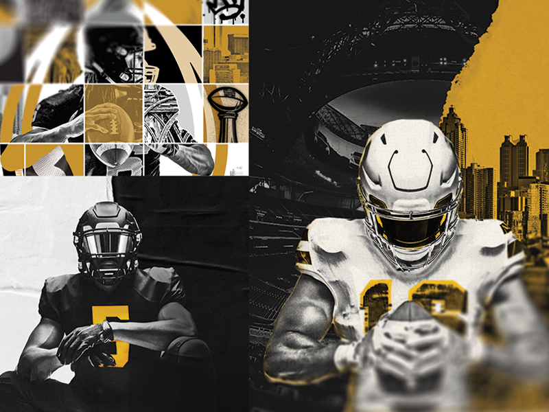 Football Looks branding college concepts contrast design edits football sports