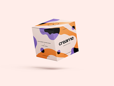 Creame Homemade Gelato - Packaging abstract box brand design brand identity branding gelato graphic design ice cream logo logotype modern packaging pattern typography