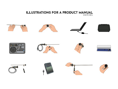 Illustrations for a Product Manual (Sketches)