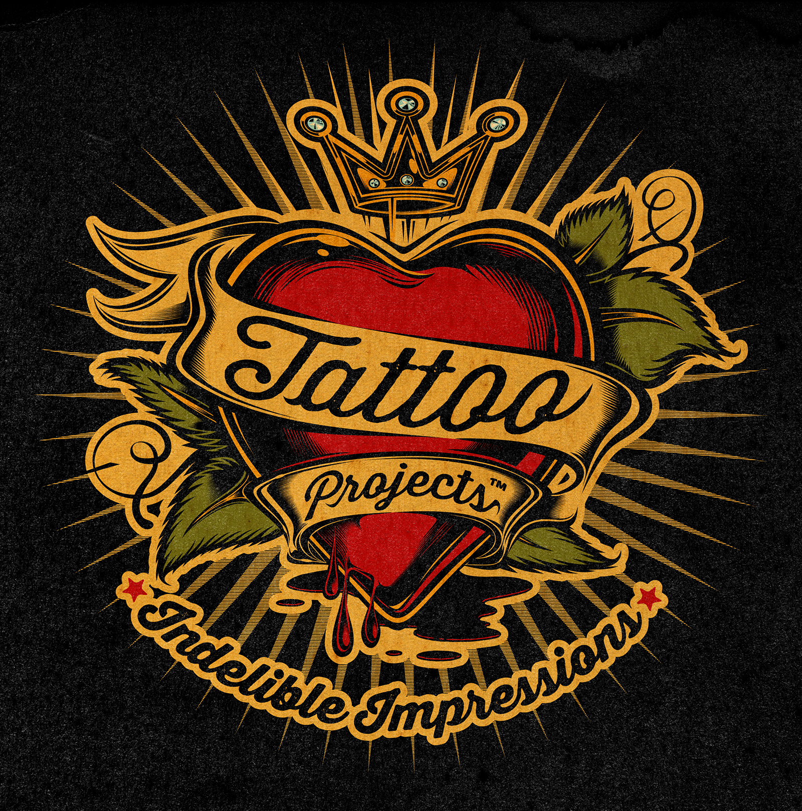 TATTOO PROJECTS – TIMELESS IMPRESSIONS advertising agency advertising logo badge design brand identity branding emblem design graphic design illustration lettering logo design old school tattoo retro design retro illustration sacred heart script typography tattoo logo tattoo projects traditional tattoo vector style vintage logo
