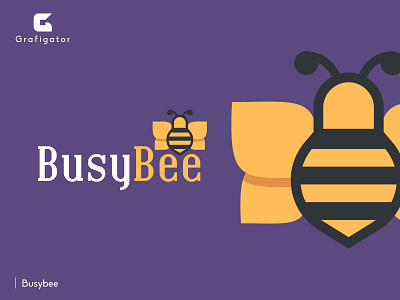 Busybee logo design app logo bee logo branding business logo creative design creative logo design flat design flat logo honey logo icon design logo minimal logo modern logo