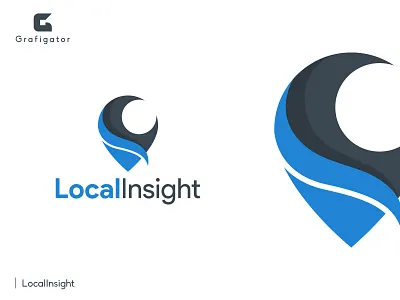 LocalInsight logo design app icon app logo branding business logo company logo creative design creative logo design flat design flat logo icon design illustration location logo logo minimal logo minimalist logo modern logo trendy logo