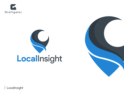 LocalInsight logo design app icon app logo branding business logo company logo creative design creative logo design flat design flat logo icon design illustration location logo logo minimal logo minimalist logo modern logo trendy logo