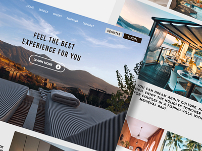 SHOTEl-Company Profile Landing Page booking holiday home homepage homestay hotel hotel booking landing page minimal reservation resort room booking travel ui uiux ux vacation web design website