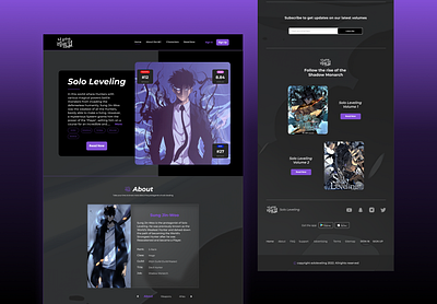 Solo Leveling - Landing page design by Abu Rex on Dribbble