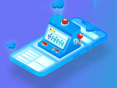 illustration for games 💙 3d art blue cg design digital draw game illustration isometric paint product purple ui uiux web design